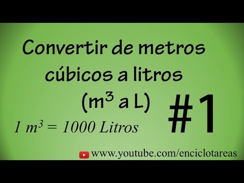 Video: Cómo Convertir Metro Cúbico A Litro