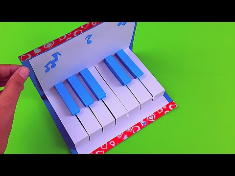 POP-UP Cards anyone will LOVE | How To Make Paper Piano | Paper crafts | DIY Cute Crafts