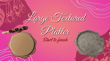 Hand building a large textured platter from start to finish! #ceramic #pottery