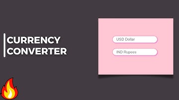 How to create a currency converter for rupees to dollars using HTML, CSS and JavaScript🔥 |