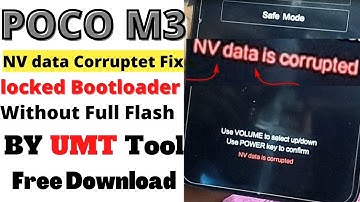 POCO M3 |citrus|M2010J19CG|NV data Corruptet Error Fix|locked Bootloader/Without Full Flash Free