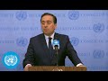 Spain on Palestine - Media Stakeout | Security Council | United Nations