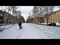 [4K] Novosibirsk - Winter walking Krasny prospekt street - Russia / Новосибирск 4К