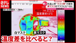 【気温上昇】黒マスクと白マスクの温度差は約１２度？ 