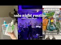 MY SOLO NIGHT ROUTINE WITH TIMESTAMPS ⏰ (when husband works nights)