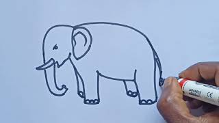 how to draw elephant drawing easy step by step@Aarav Drawing Creative