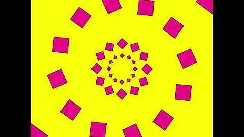 First sketch in Python Mode for Processing: a bunch of rotating squares!