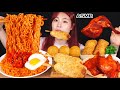 ASMR MUKBANG| 직접 만든 핵불닭 & 양념치킨 & 핫도그 & 치즈스틱 먹방 & 레시피 FRIED CHICKEN AND HOT DOG EATING