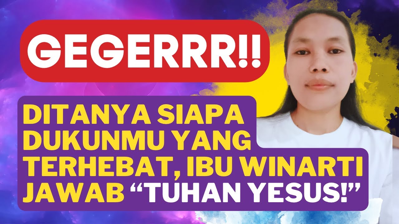 GEMPAR!!! IBU WINARTI DAN KELUARGA PERCAYA YESUS TUHAN DAN MASUK KRISTEN. KAMI ALAMI KUASA-NYA!!!