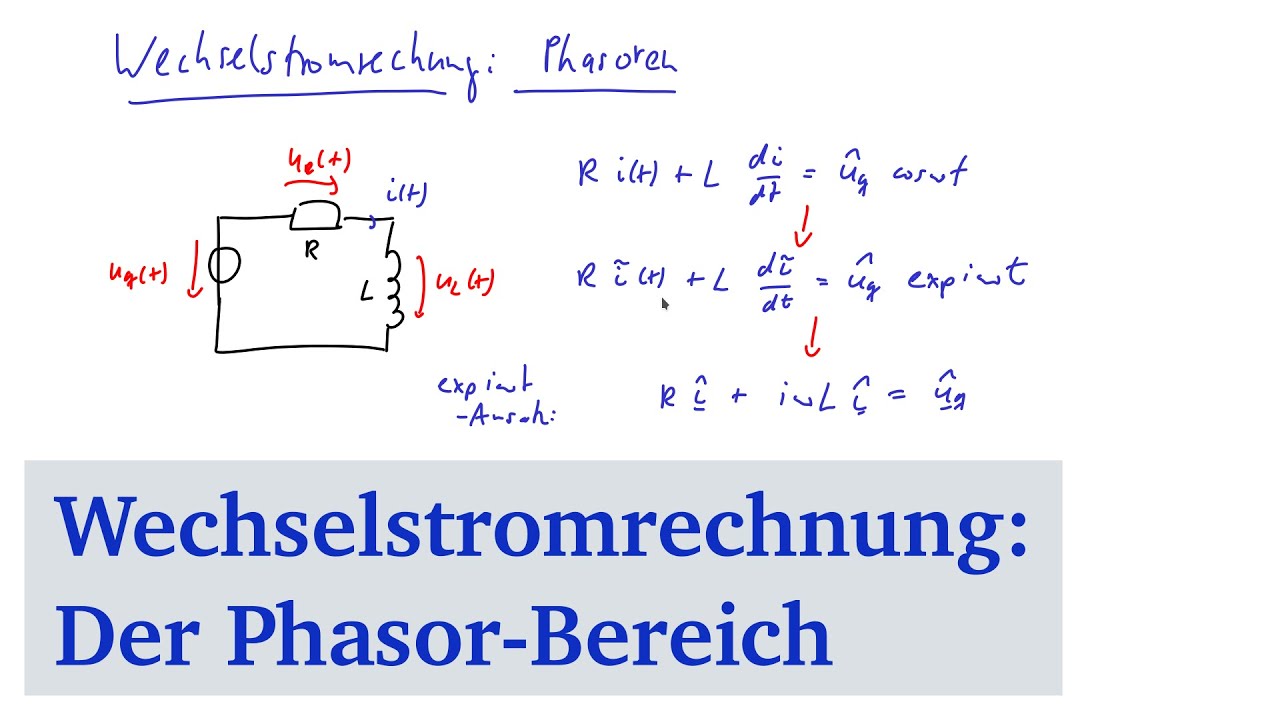 Wechselstromrechnung (3): Der Phasor-Bereich - YouTube