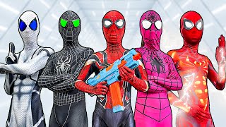 TEAM SPIDER-MAN IN REAL LIFE || Mansion Battle Story ( Live Action) - Bunny Life