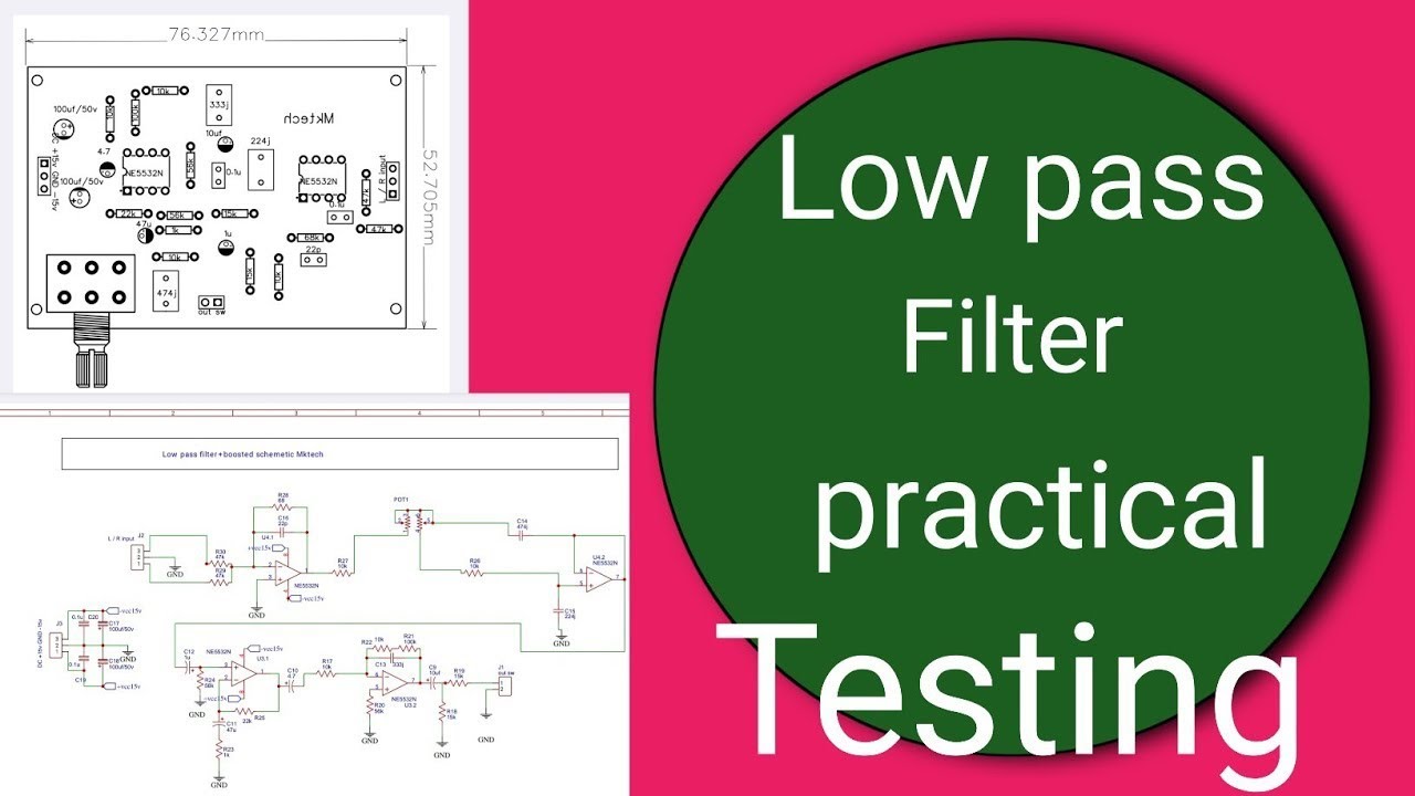 Low pass filter 4558 Best Subwoofer filter Board - YouTube