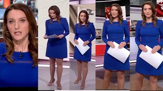 Kylie Pentelow Great Legs in Short Blue Dress - BBC News 29/3/2024