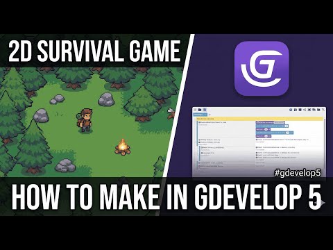 How to Make a 2D Top-Down Survival Game in GDevelop 5 #gdevelop5