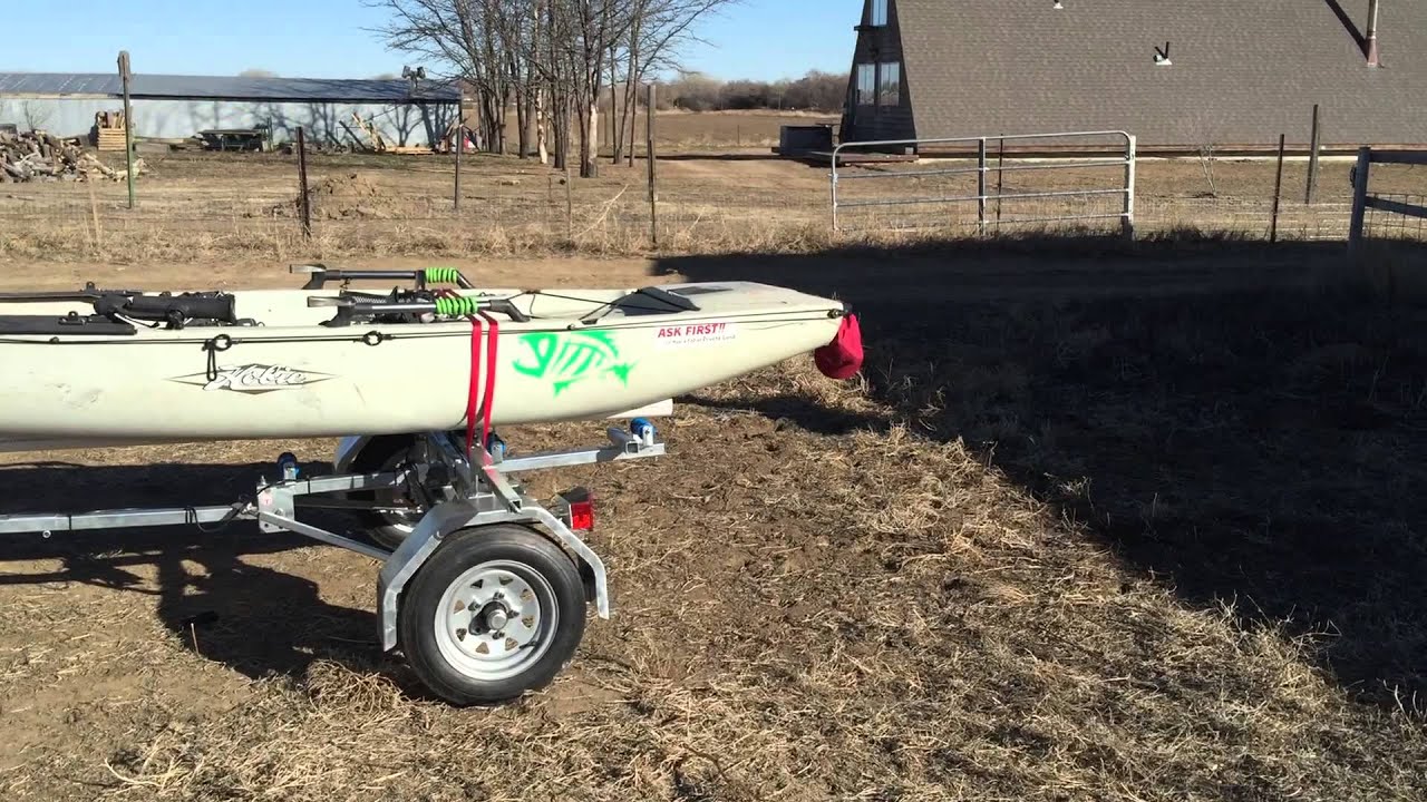 Bulldog Folding Kayak Trailer with PVC cradles - YouTube