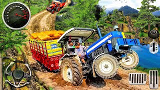 Offroad Tractor Trolley Transport Simulator -  Uphill Drive Farming Tractor: Android Gameplay screenshot 5