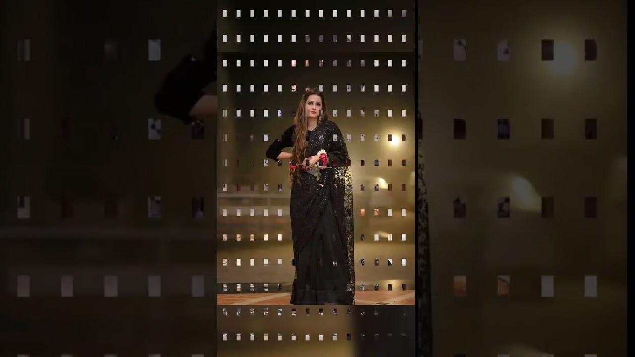 Latest Black Saree Designs 2023 |Pakistani Actress In Black Saree | MARIA ASLAM