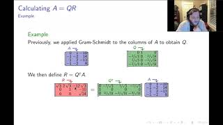 The Gram-Schmidt Algorithm: Part 4/5 Calculating A=QR