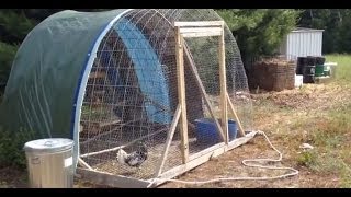 Portable Chicken Tractor "The Hoop Coop" We built a portable chicken tractor at Realeyes Homestead! Learn how here: http://realeyeshomestead.com/build-chicken-tractor-