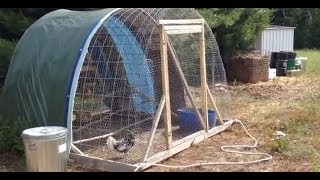 We built a portable chicken tractor at Realeyes Homestead! Learn how here: http://realeyeshomestead.com/build-chicken-tractor-