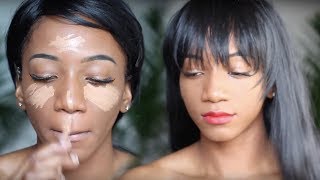SUMMER FOUNDATION ROUTINE FOR DARK SPOTS/ACNE/HYPERPIGMENTATION (Black Women)  | ANNESHA ADAMS