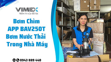 Bơm chìm APP BAV250T – Giải pháp bơm nước thải hiệu quả trong nhà máy