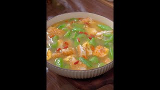 Grandma told me from an early age that she should give her children more loofah egg soup in spring. by 茉茉妈妈小厨 95 views 1 month ago 1 minute, 24 seconds