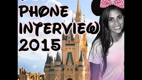 Disney College Program | Real Phone Interview | Fall 2015