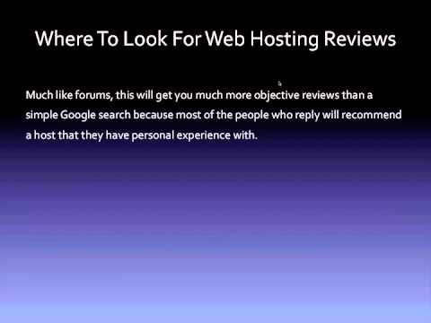 Where To Look For Web Hosting Reviews