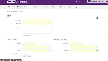 Invoicing in MYOB Essentials