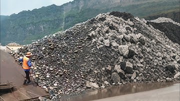 Barge Unloads 4800 Tons of Large Cobblestones - Part 2 - Relaxing Sounds