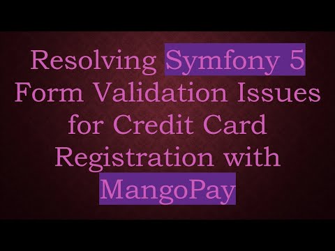 Resolving Symfony 5