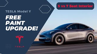 Tesla Model Y  5 vs 7 seat interior  Unlock FREE Paint Upgrade!