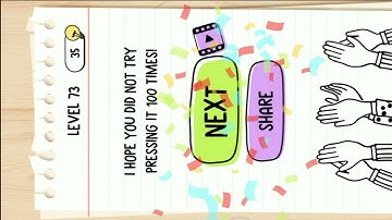 Brain Test Level 73 || Press The Button 100 times.