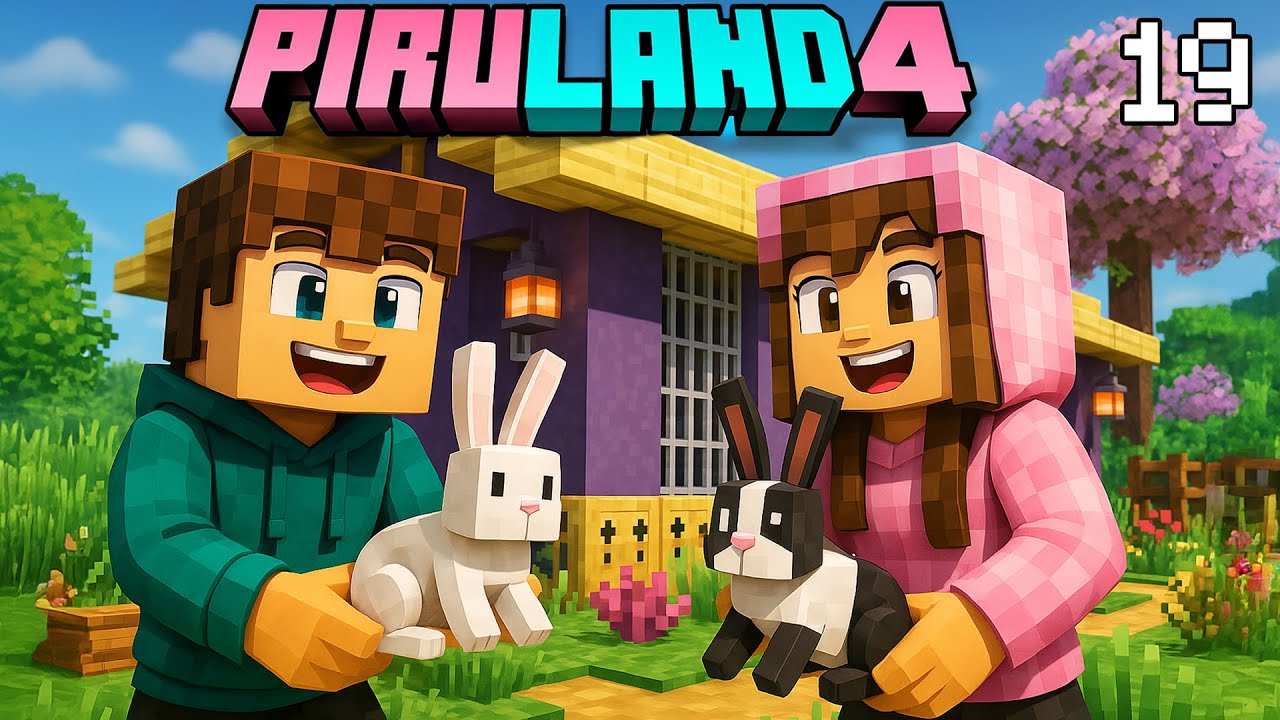 Tenemos Conejitos y Construimos su Casa en Minecraft 🐇 Cap 19 Piruland 4 🏠🐰 Sandra Cires Play