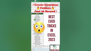 Create Countless Folders Just 20 Second⏱️Best Magic Tricks in Excel #shorts #excel #youtubeshorts