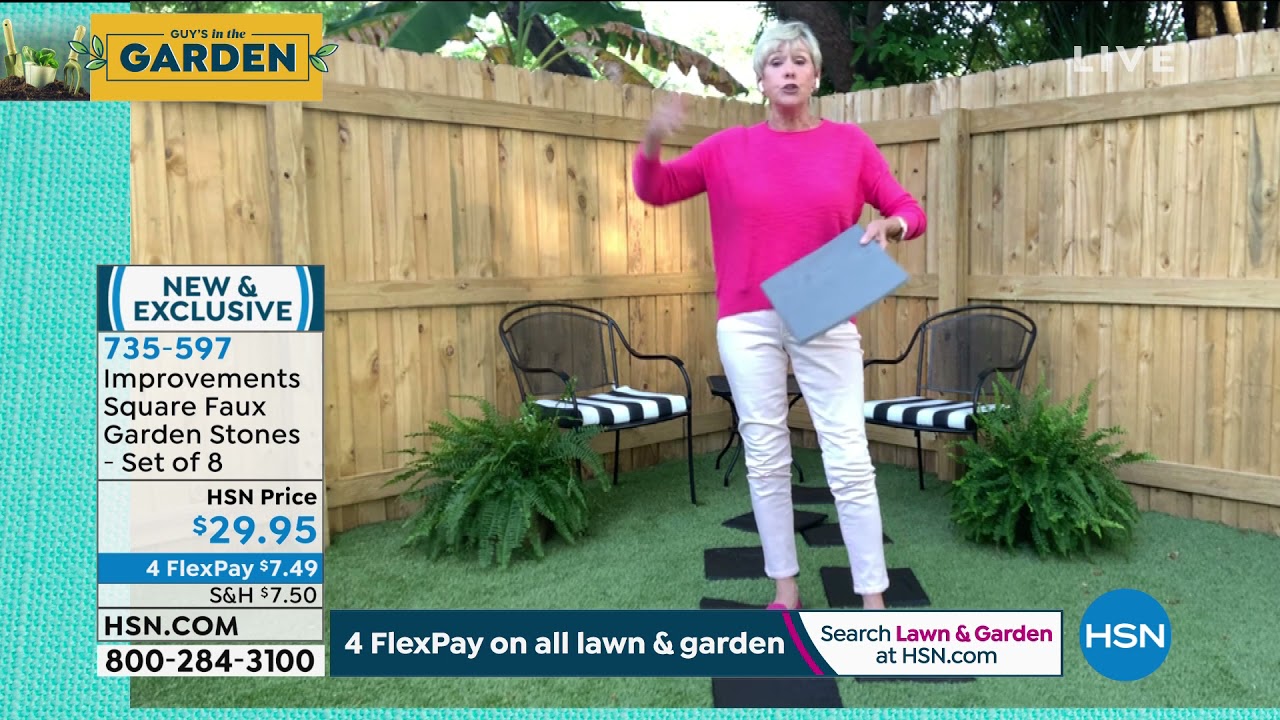 Improvements Square Faux Garden Stones  Set of 8