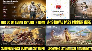 Biggest Update🔴Surprised Ultimate Set Uc Up Event Offer | Bgmi A-19 Royal Pass | Crate Opening Bgmi screenshot 2