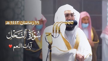 "آيات النِعم" إبداع متجدد في تلاوة من سورة النحل | تراويح ليلة 19 رمضان 1442 هـ للشيخ بندر بليلة