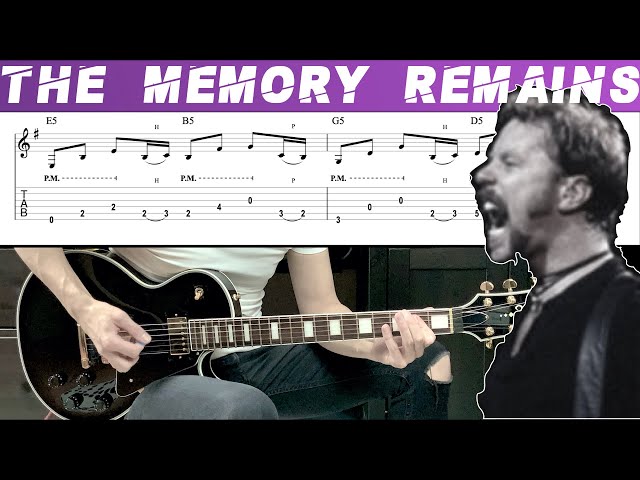 METALLICA - THE MEMORY REMAINS (Guitar cover with TAB | Lesson) class=