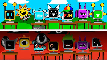 Incredibox Sprunki : Mr Fun Computers! Normal Versions Vs Horror Versions