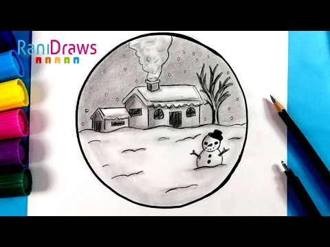 Video: Cómo Dibujar Un Paisaje Invernal Con Un Lápiz