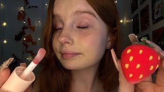 ASMR Sweet Friend Does Your Strawberry Girl Makeup 🍓
