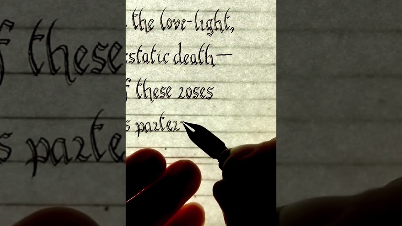 Handwriting E. A. Poe’s “To Helen” Part 5