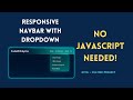 Build a Responsive Navbar with Dropdown + Hamburger Menu | HTML &amp; CSS Only!