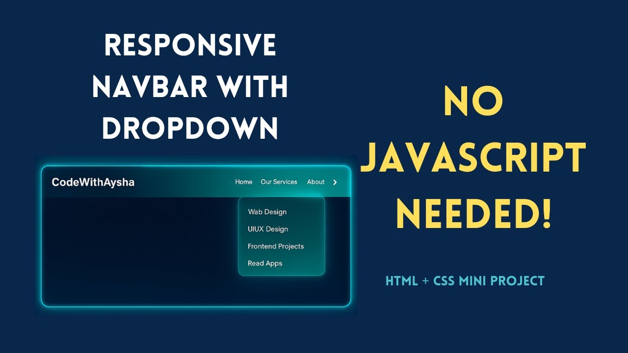 Build a Responsive Navbar with Dropdown + Hamburger Menu | HTML & CSS Only!