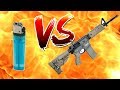 Pressurised Lighters VS Airsoft Rifles! - EXPLOSIVE?