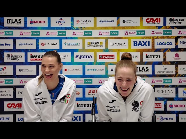 Isabelle Haak e Nika Daalderop post vittoria vs Busto Arsizio
