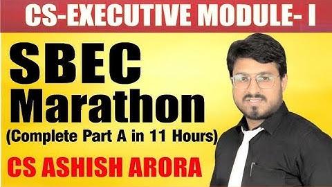CS-EXECUTIVE || Complete SBEC Part A Marathon/ Revision || June