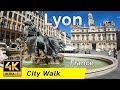 Lyon  part 1 france  town center  walking tour 4k u 60 fps with captions